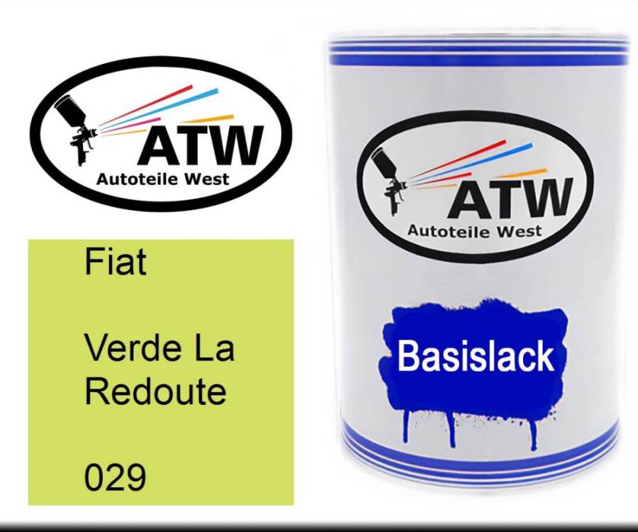 Fiat, Verde La Redoute, 029: 500ml Lackdose, von ATW Autoteile West.